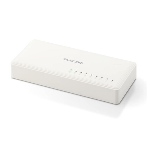 エレコム スイッチングハブ 8ポート ギガビット プラスチック筐体 コンパクト 軽量 ACアダプター付属/壁掛け設置対応/静音ファンレス/省電力/EU RoHS指令準拠 ホワイト EHC-G08PA3-W エレコム スイッチングハブ 8ポート ギガビット プラスチック筐体 コンパクト 軽量 ACアダプター付属/壁掛け設置対応/静音ファンレス/省電力/EU RoHS指令準拠 ホワイト EHC-G08PA3-W