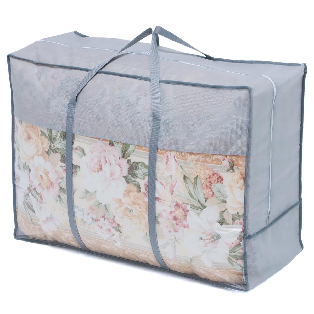 アストロ 羽毛布団収納袋 グレー シングル ダブル兼用 通気性の良い不織布製 布団収納 布団袋 収納バッ..