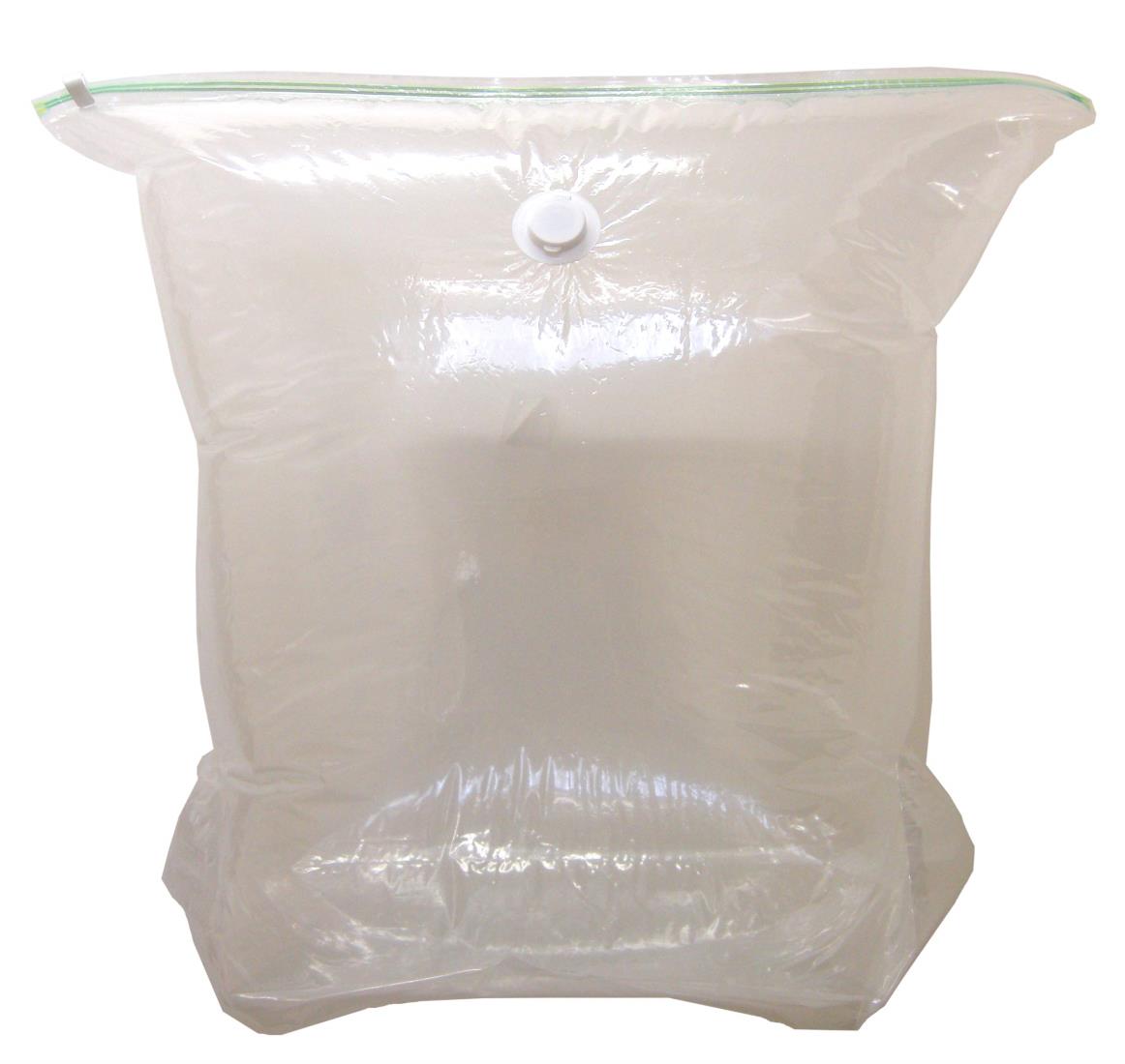 日本クリンテック 掃除機がなくてもキューブ型圧縮袋 衣類用 2枚入り 幅60cm奥行80cm マチ部32cm ふと..