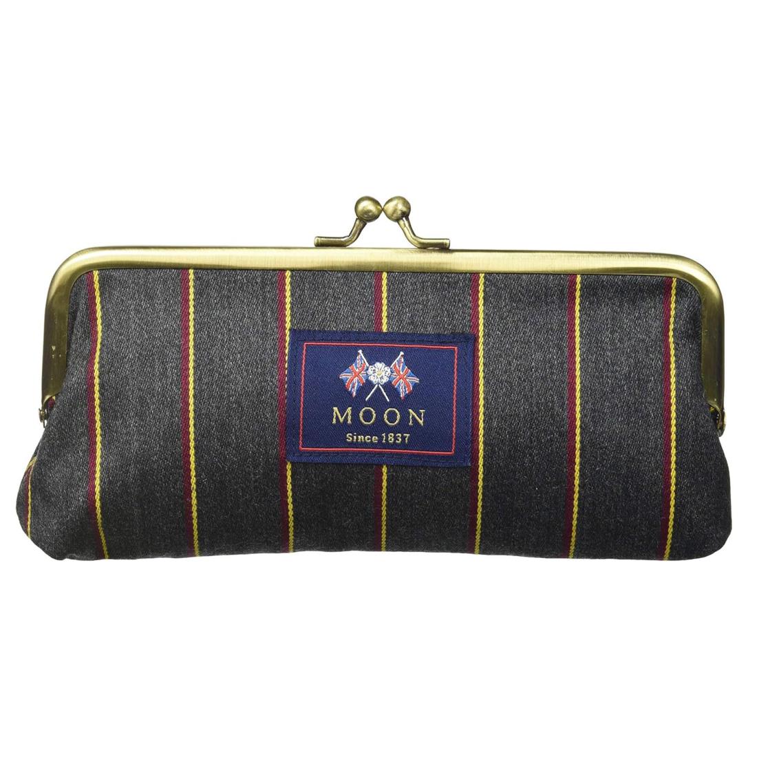 丸眞 ペンケース イギリス MOON H7.5×W18cm ブレザーストライプ グレー 英国 MOON社 生地使用 0405007900
