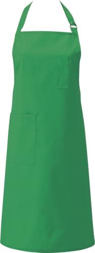 アルベ 胸当てエプロン 胸当て エプロン 首かけ ポケット付 はっ水 全14色 M・L 飲食 調理 厨房 カフェ 制服 T62 C-6 グリーン M