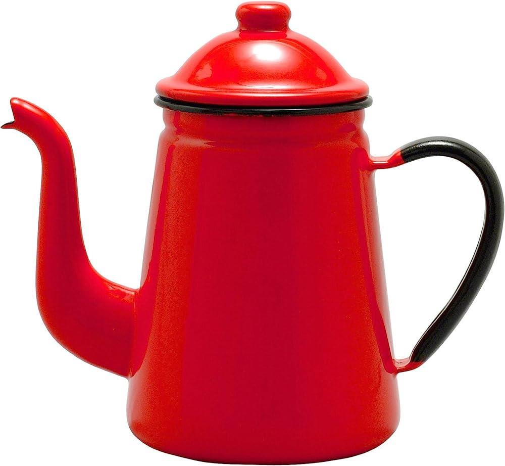 TOP印ホーローコーヒーポット #13 レッド FKC10133A
