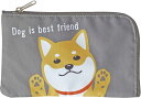 大西賢製販 マスク ポーチ 柴犬 グレー 1×21×13cm