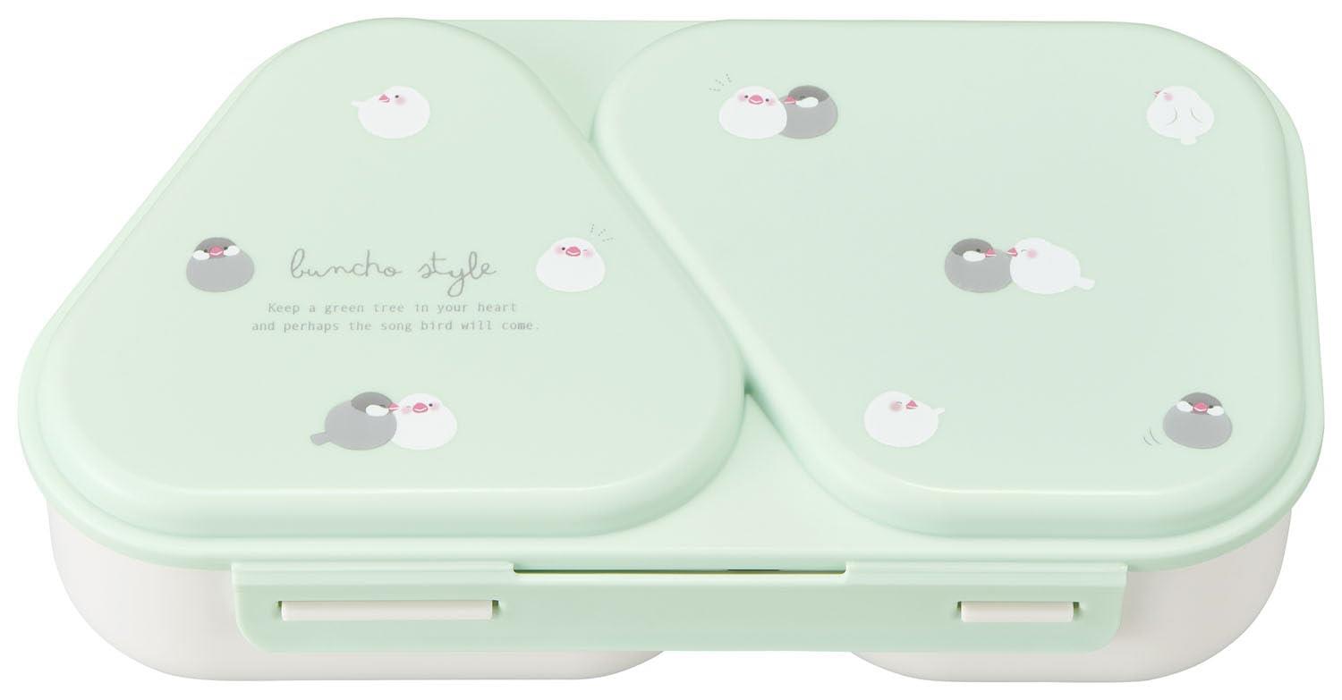 OSK(オーエスケー) 弁当箱 文鳥 おにぎりランチケース 465ml 日本製 電子レンジ対応 抗菌 ロック付き おにぎらず おしゃれ かわいい 汚れにくい 男女兼用 子供用 学生 大人用 LS-15
