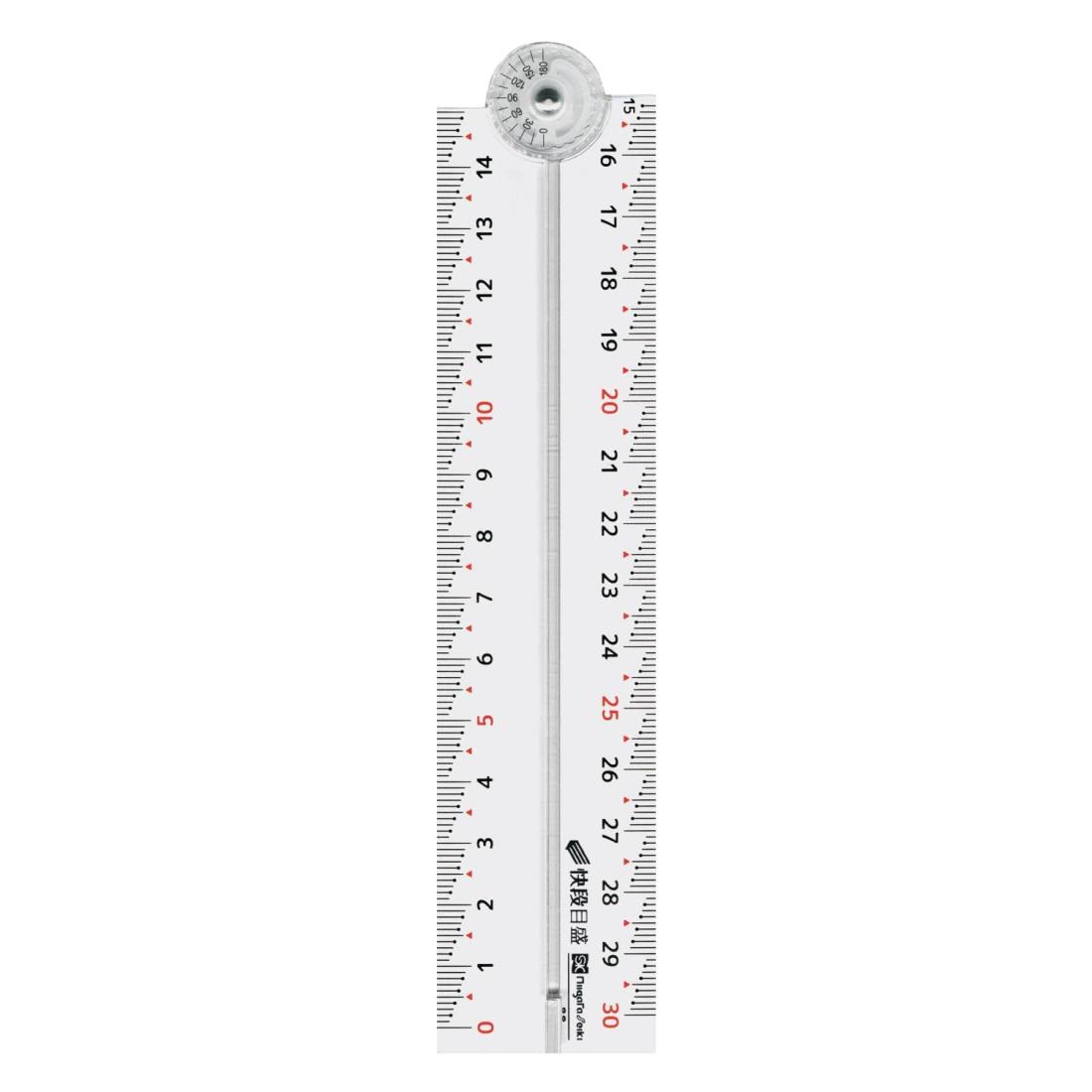 新潟精機 SK 折りたたみ定規 快段目盛 30cm OTJ-30KD クリア