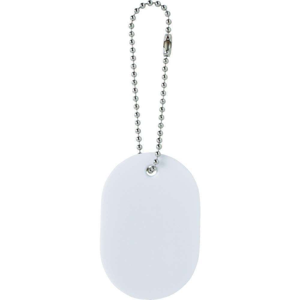 TRUSCO(トラスコ) 小判札 大 白 無地 ボールチェーン付 TKFW-CH