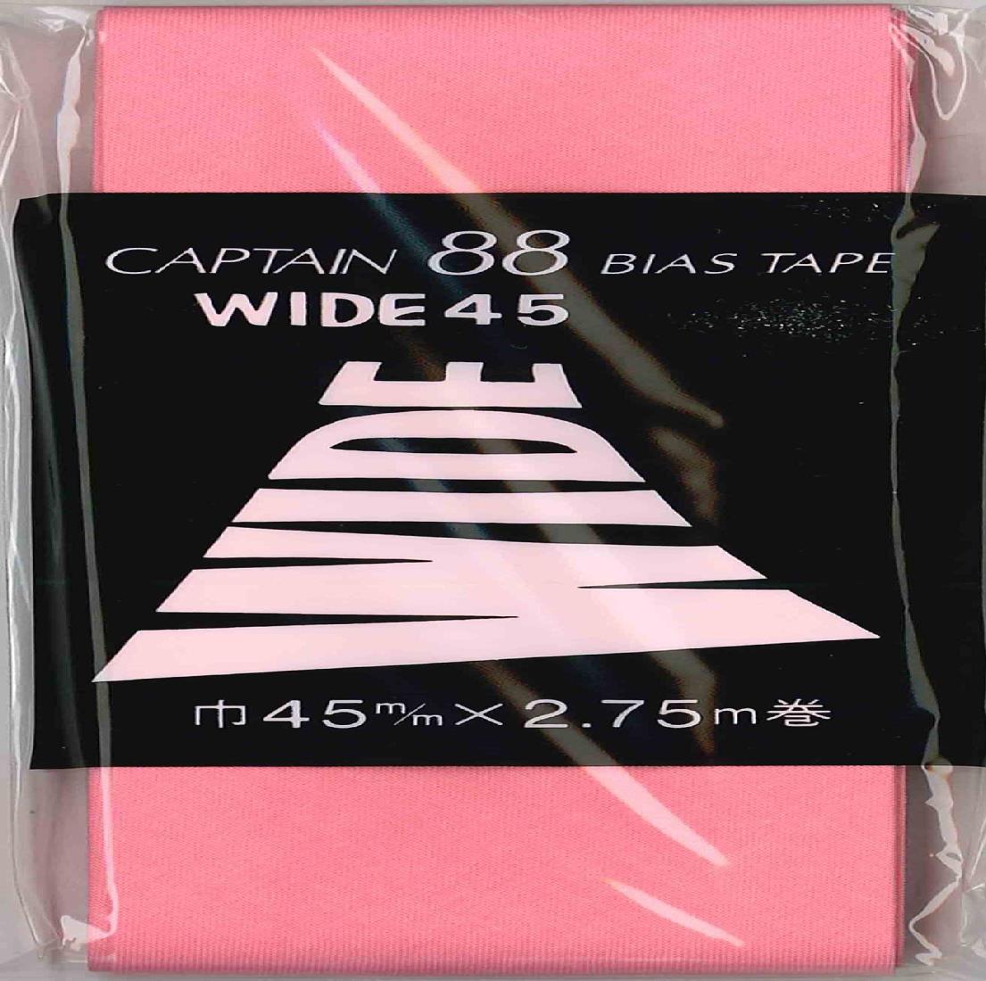 CAPTAIN88 キャプテン WIDE ワイド 45 バイアステープ 45mm幅×2.75m巻 #309 ピンク系 CP6