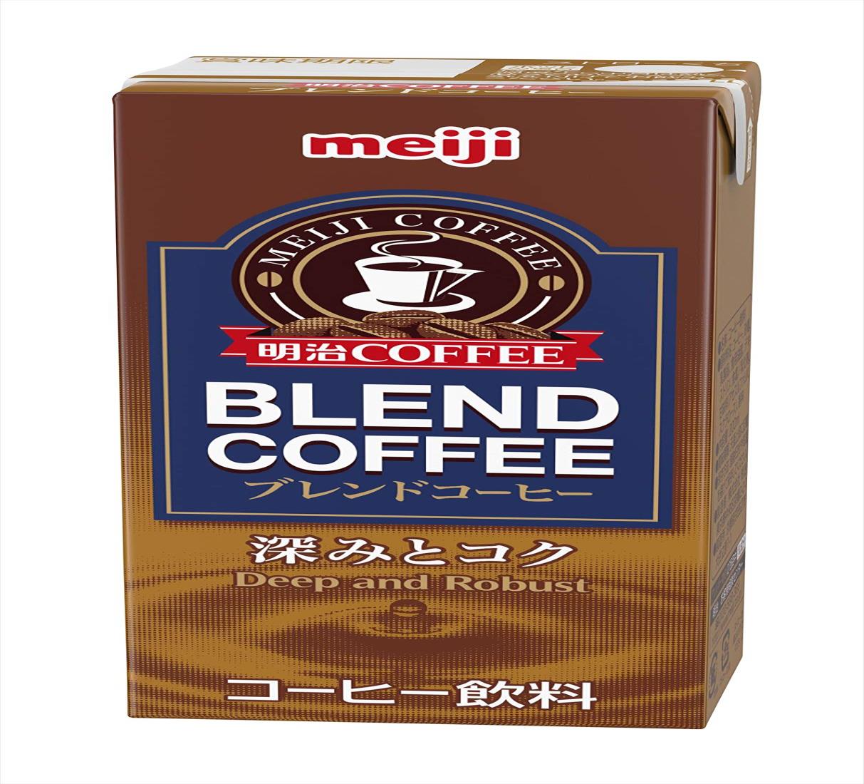 明治 液体 COFFEE ブレンドコーヒー 200ml 紙パック 飲料 ドリンク 飲み物 常温保存 ×24本