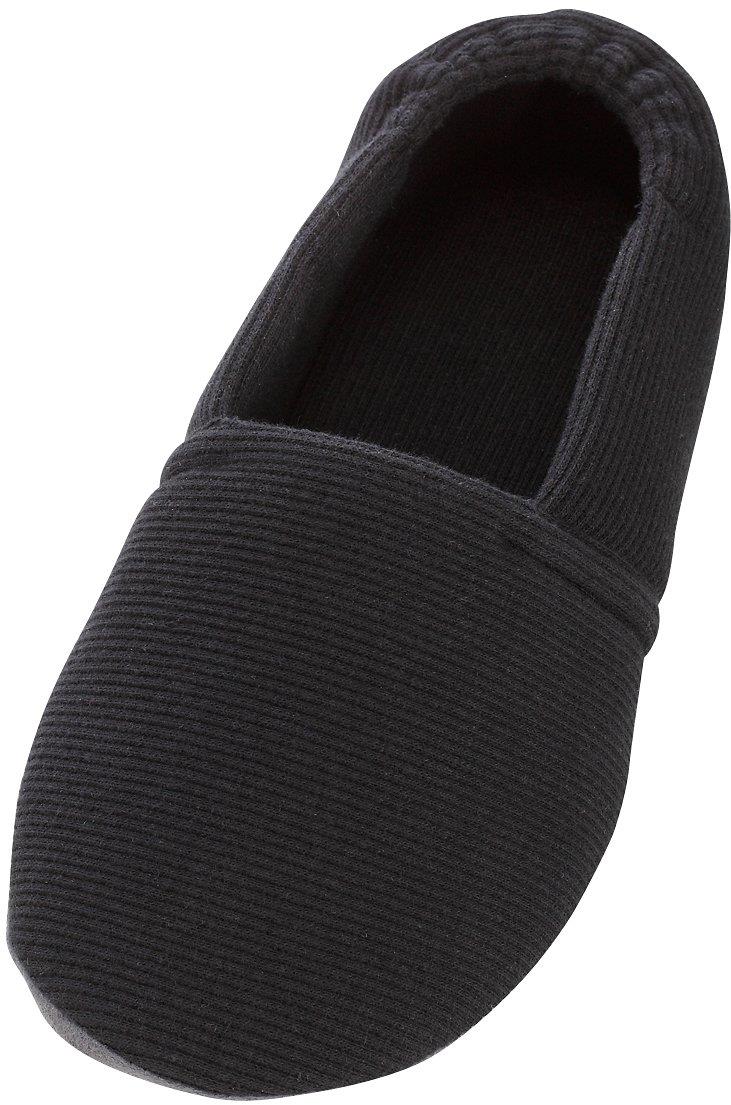 徳武産業 介護シューズ あゆみ エスパド 室内用 ブラック LLサイズ(25.0~26.0cm) 足囲3E相当 両足