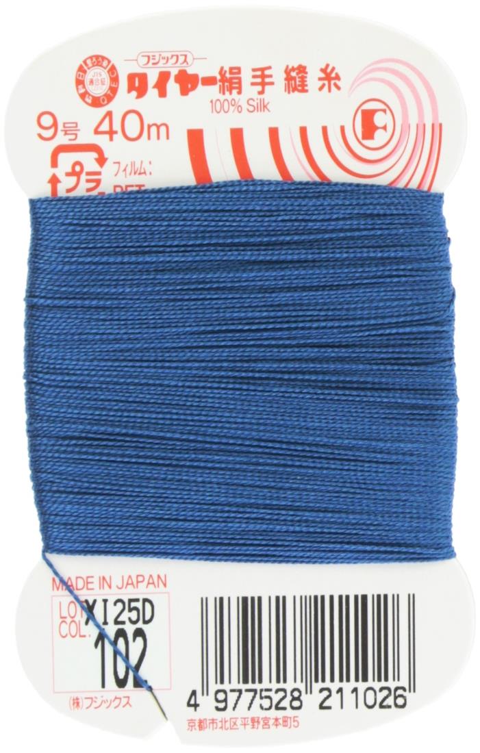 フジックス タイヤー 【絹手縫い糸】 9号 40m col.102