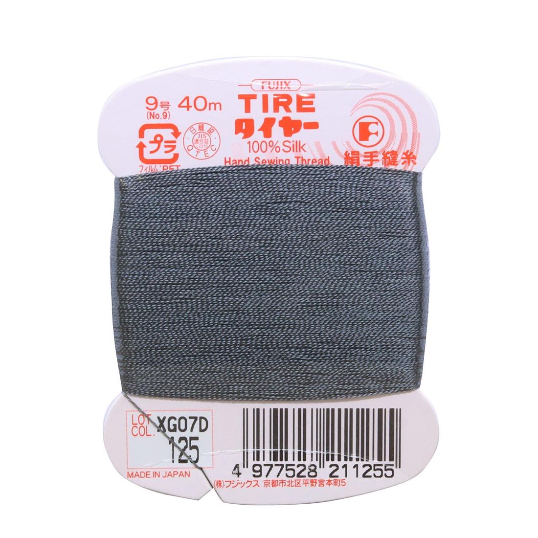 フジックス タイヤー 【絹手縫い糸】 9号 40m col.125