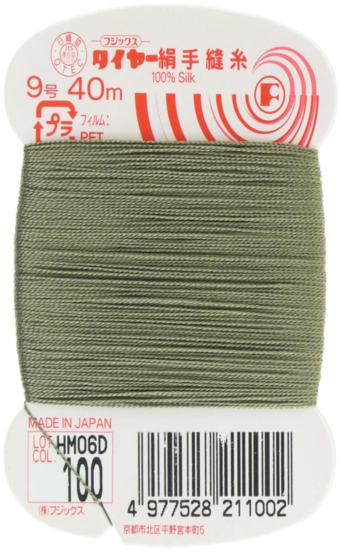 フジックス タイヤー 【絹手縫い糸】 9号 40m col.100