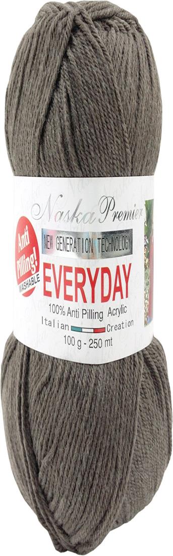 NASKA 手編み毛糸 エブリデイ ソリッド 並太 COL. 33 ブラウン 系 約 100g 250m N-53