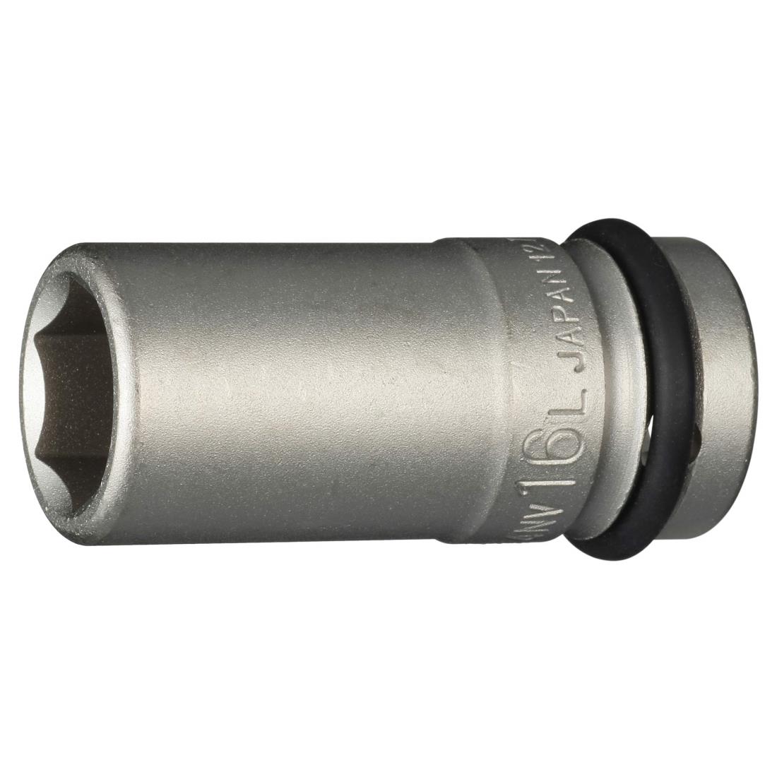 トネ(TONE) インパクト用ロングソケット 4NV-16L 差込角12.7mm(1/2”) 二面幅16mm