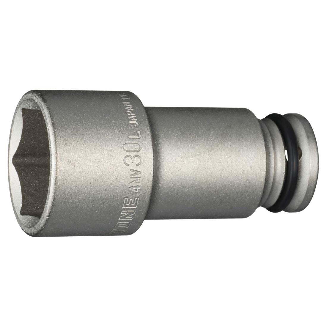 トネ(TONE) インパクト用ロングソケット 4NV-30L 差込角12.7mm(1/2”) 二面幅30mm