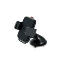 エレコム 車載ホルダー スマホスタンド 【繰り返し使えるゲル吸盤 360度回転】 幅4.5cm~9cmまで対応 ブラック P-CARS02BK