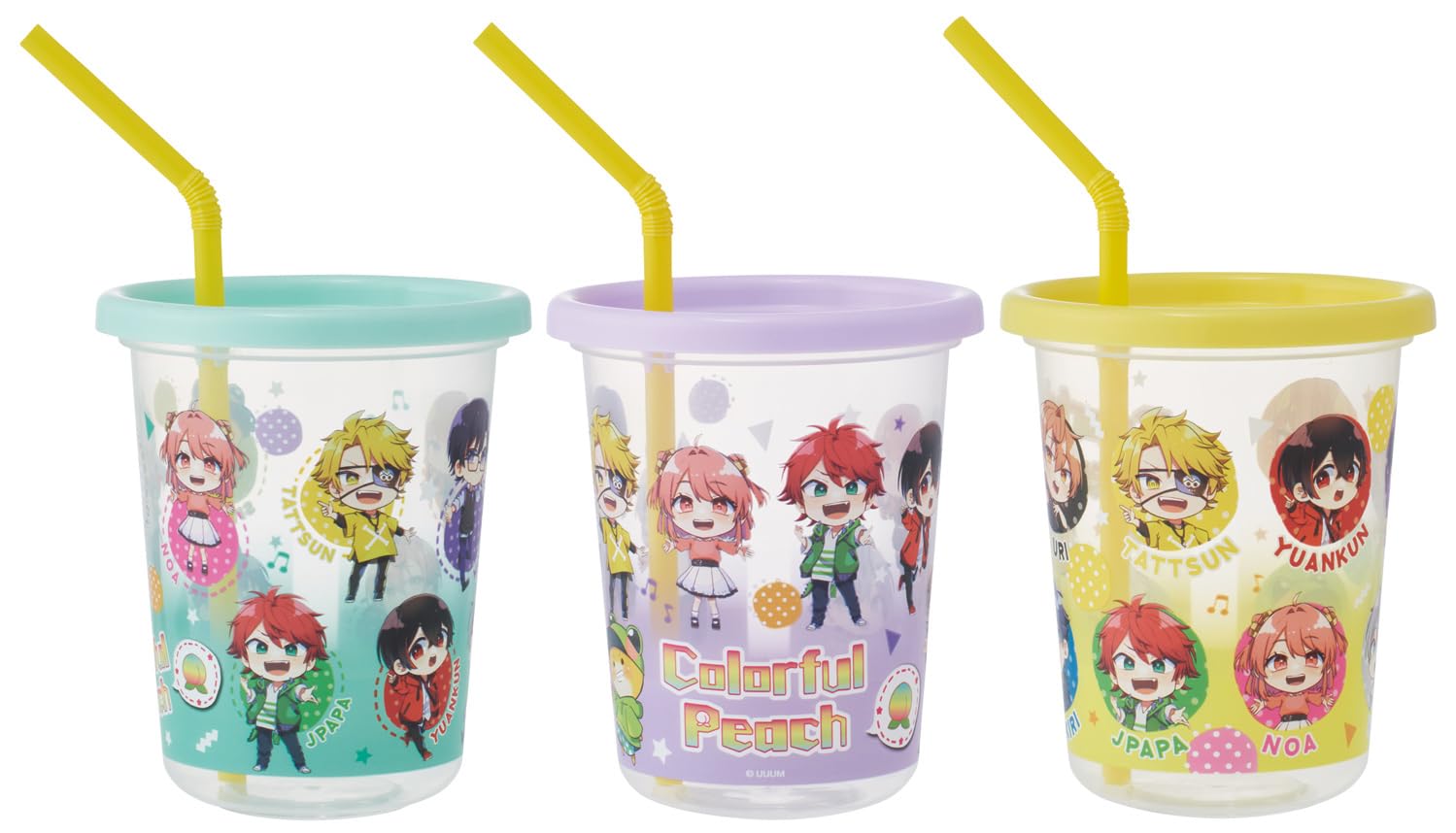 スケーター(Skater) ストロー付き タンブラー 3個セット 320ml 日本製 カラフルピーチ 25 SIH3ST
