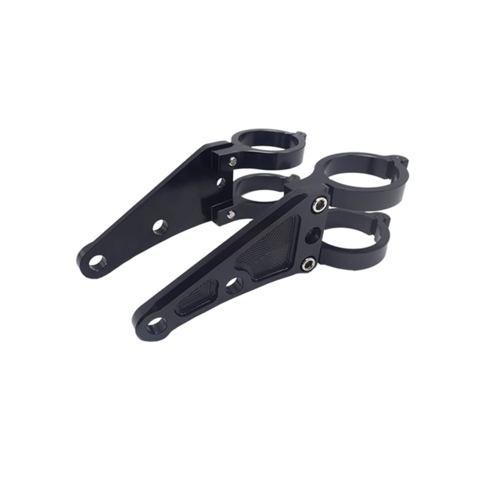 バイク 汎用 ヘッドライトステー 41パイ ホンダ カワサキ スズキ ブラック フロントフォーク ヘッドラ..