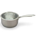 アイリスオーヤマ クロム仕上げ 片手鍋 18cm ガス火/IH対応 食器洗浄対応 お手入れ簡単 ステンレス/シルバー SP-P18
