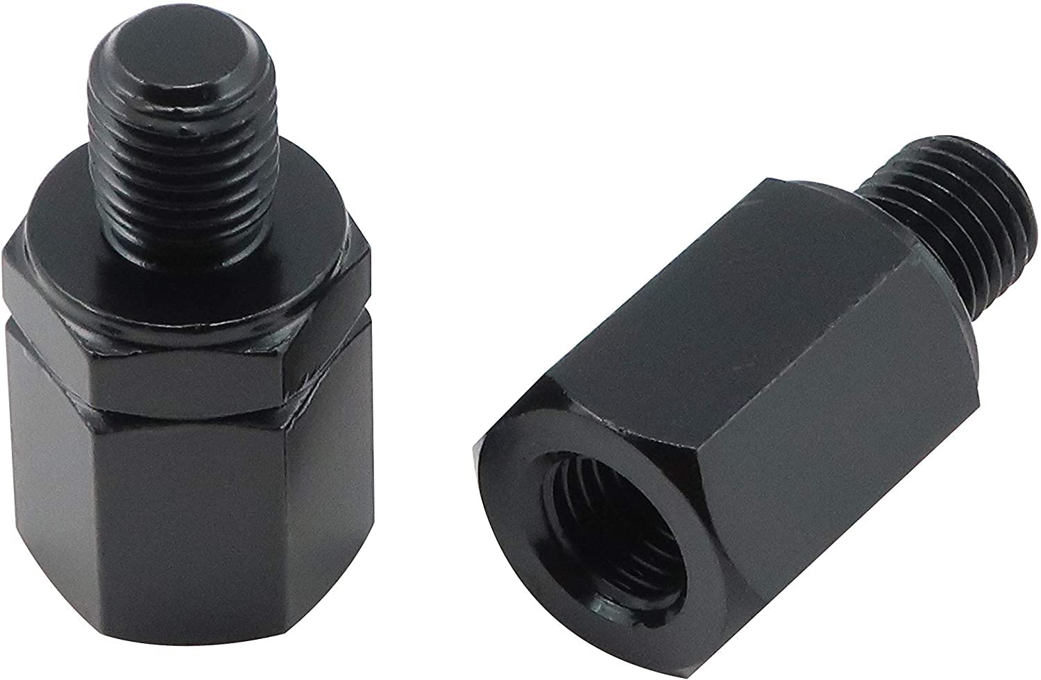 キタコ(KITACO) ミラーアダプターセット MA-03 対辺17mm 10mm逆ネジ変換アダプター/10mmスペーサー 黒 0900-505-10031