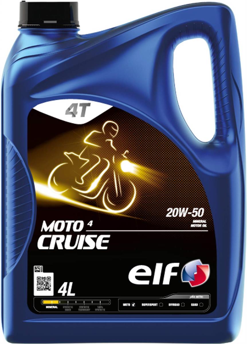 Total elf(エルフ) バイク用 4st エンジンオイル MOTO 4 CRUISE (モト 4 クルーズ) 20W-50 鉱物油 4L 2..