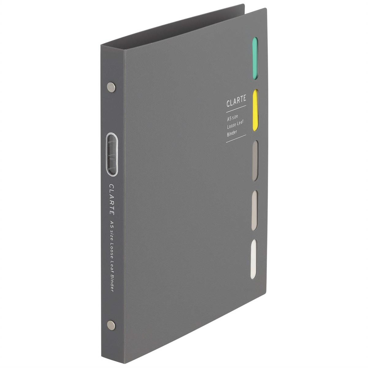 マルマン ルーズリーフ バインダー A5 クラルテ 20穴 グレー F415-11