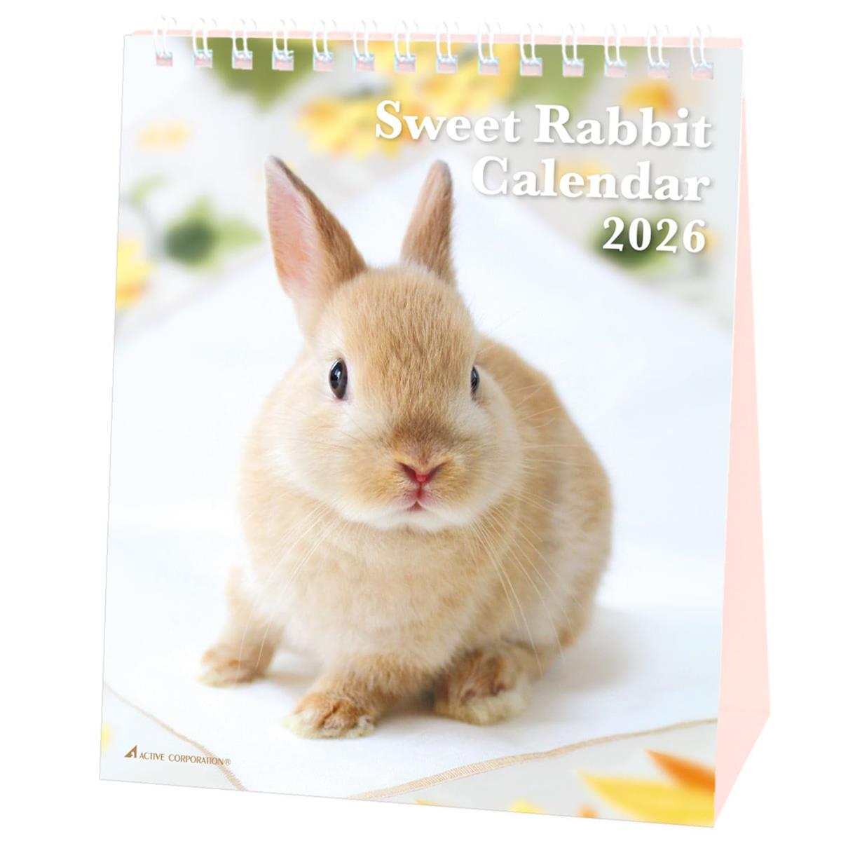 アクティブコーポレーション 2026 カレンダー 卓上 Sweet Rabbit 26ACL-571 2026年 1月始まり