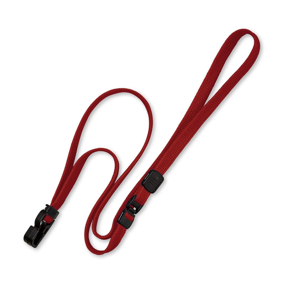 オープン 工業 ループクリップ 名札 ストラップ ネックストラップ 紐 ひも フック 落ちない 10本 レッ..