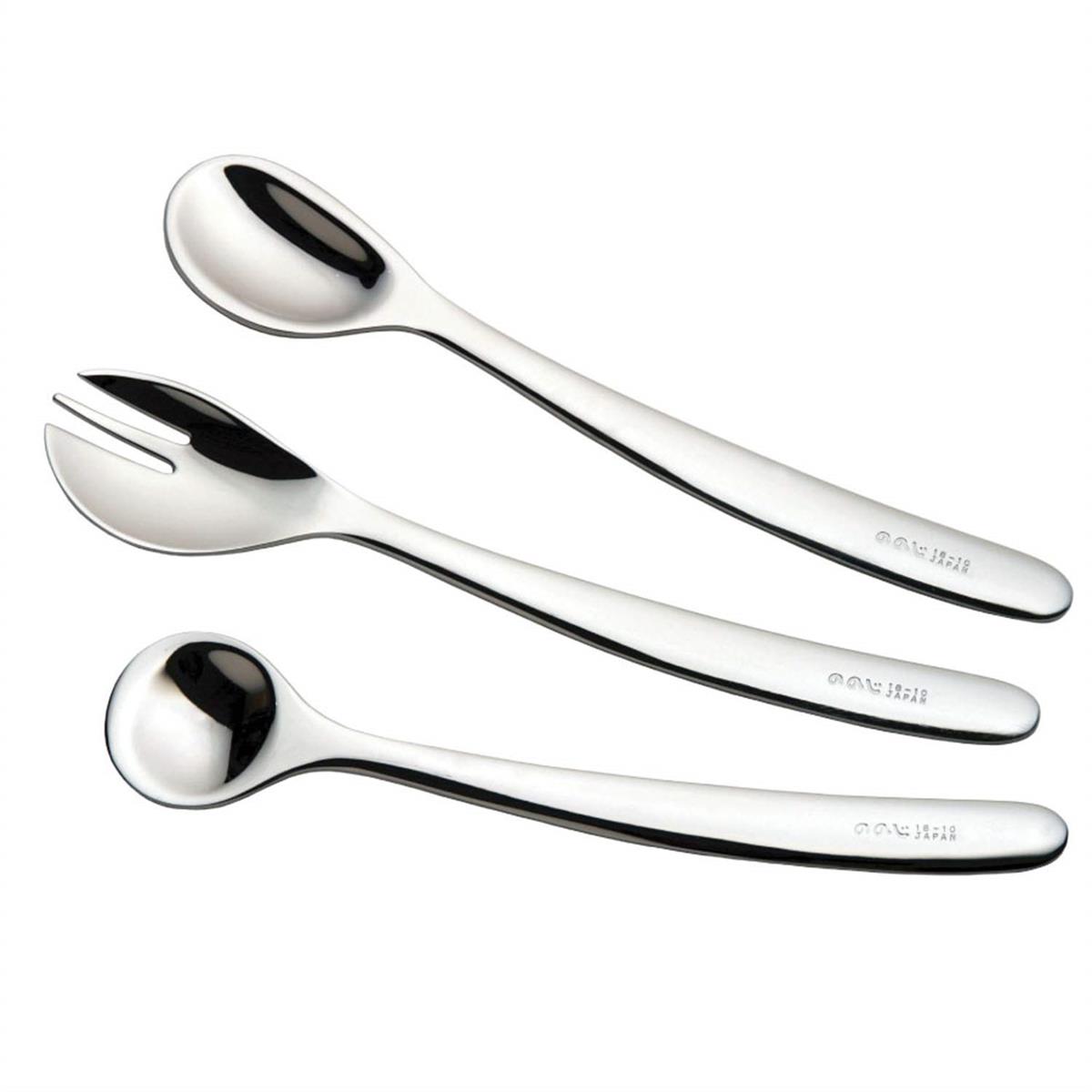 ののじ 新はじめての カトラリーセットA 右手用 3本セット 離乳期(食べさせ用)~5才頃用 CUT-L2L1015a