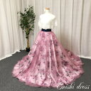 オーバースカート 花柄 ソフトチュール ウェディングドレス 色直し アクセサリー ロングトレーン ボリューム エレガント 結婚式 披露宴 二次会 前撮り パーテ...