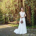 ウェディングドレス シフォンドレス 手縫い 真珠 パール ビーズ 装飾 飾り アクセサリー Vネック 軽い 結婚式 披露宴 二次会 前撮り パーティー かわいい...