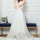 ウエディングドレス セパレート フィッシュテール 前撮り 後撮り 披露宴 結婚式 演奏会 発表会 二次会 Aライン ソフトチュール ノースリーブ ロング セミオ...