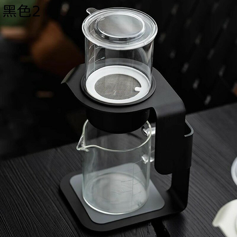 半自動 ドリップ ティーセット ドリップティーポット ガラス 耐熱 茶道具 急須 磁気 自動給水 ティーメーカー カップ付き 茶こし付 紅茶ポット 中国茶 台湾茶 花茶 飲食店用 旅行茶具 ギフト