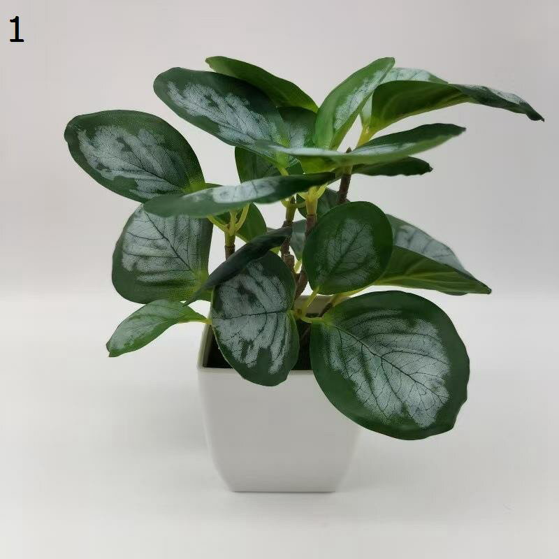 ペペロミア 鉢植え フェイクグリーン 観葉植物 卓上サイズ 室内用 人工観葉植物 細工が丁寧 自然な葉っぱ 水やり不要のホーム 害虫が発生しない 簡単保? 玄関・キッチン・オフィス・ベランダ・結婚飾り