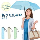 ザ・折りたたみ傘 3色展開 折り畳み傘 メンズ レディース 雨傘 コンパクト 持ち運び 携帯用 雨の日 梅雨 傘 ライトカラー 再生PET生地 リサイクル素材 SDGs 天候対応 シンプル 単色 男女兼用 991392