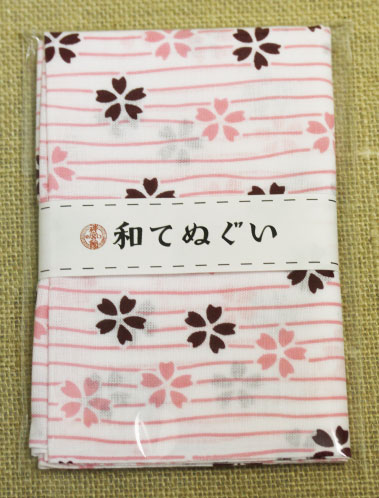 【送料無料】小紋調和手拭 2色流水さくら 1440-5 日本