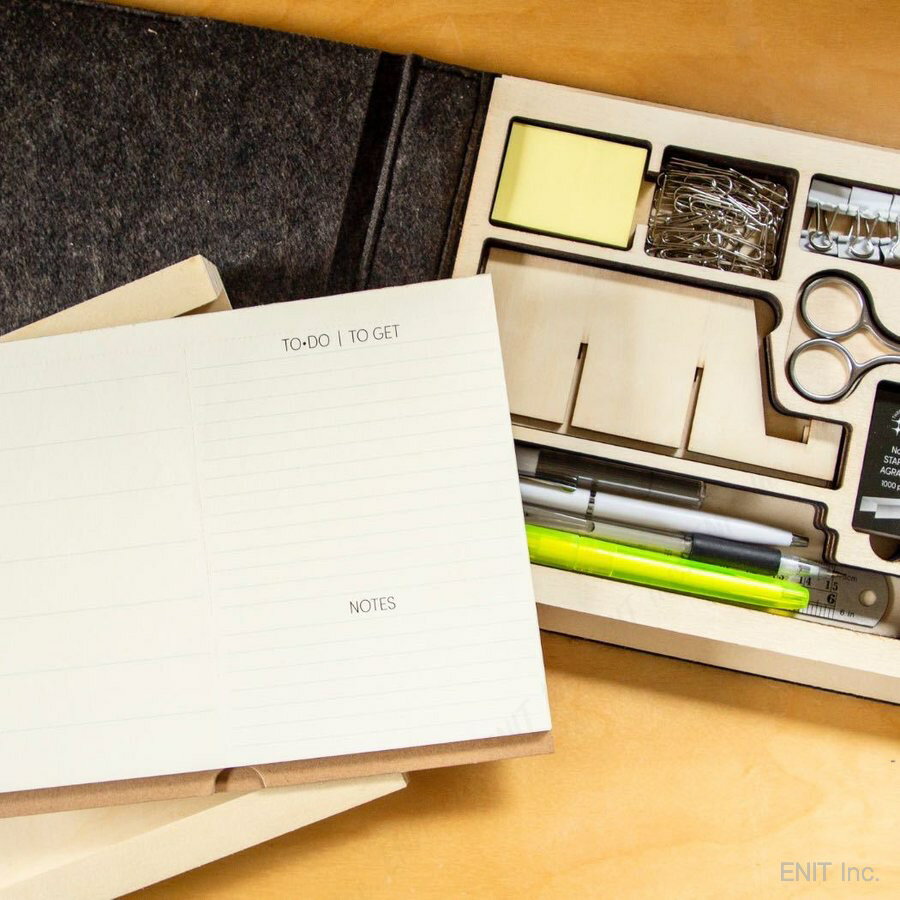 事務用品 文具 収納ケース おしゃれ 木製 フェルトカバー ポータブル オフィス 新生活 誕生日 お祝い 父 母 子供 孫 友人 同僚 ギフト プレゼント 贈り...