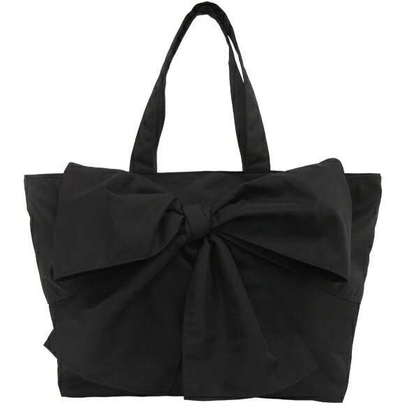 軽くて大容量 ビッグトートバッグ 旅行用やマザーズバッグに 16L 幅52×高さ30×マチ15cm 肩掛け ファスナー開閉 ビッグリボンとパールチャームが女性らしく素敵 20代 30代 ポケットいっぱい 整理 撥水 3色からお選びいただけます