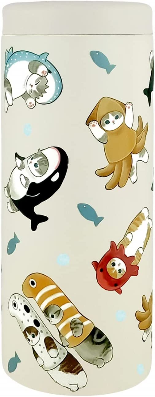 保冷 保温 マルチに使える ステンレスボトル 500ml 3way もふさんど ペットボトルホルダー タンブラー 缶クーラー 大容量 お出かけ 通学 通勤 一年中大活躍 海の生き物にゃん、えびにゃん、ドーナツにゃんからお選びいただけます