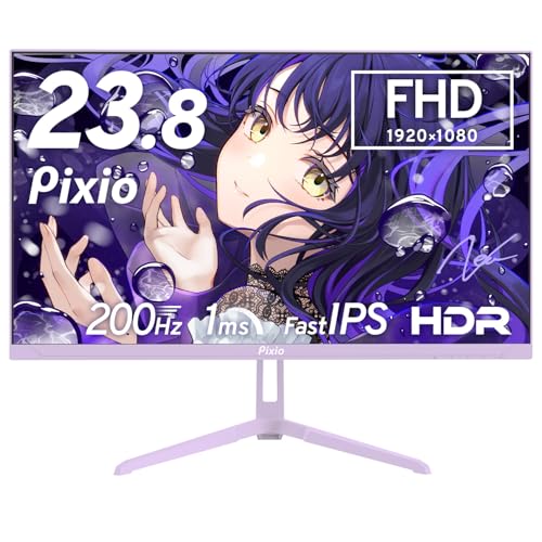 Pixio PX248 Wave Pastel Purple ゲーミングモニター パステル パープル 23.8インチ 200Hz FHD スピー..