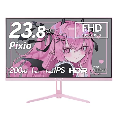 PX248 Wave Pastel Pink Devil ゲーミングモニター 23.8インチ 200Hz FHD IPS