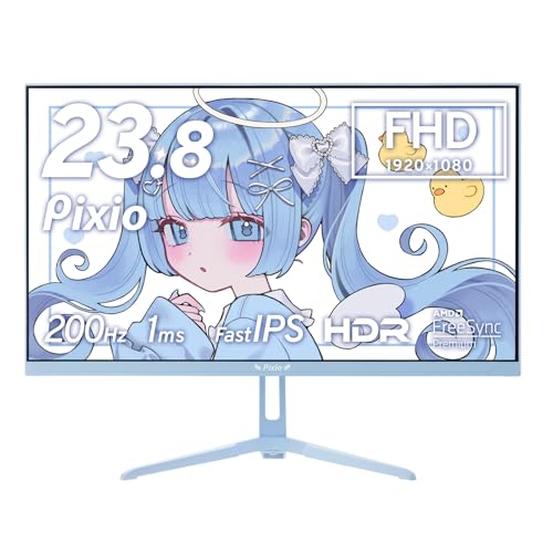 PX248 Wave Pastel Blue Angel ゲーミングモニター 23.8インチ 200Hz FHD IPS