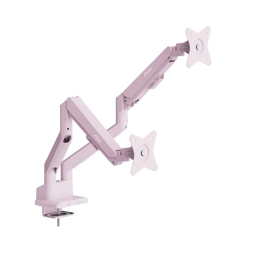 Pixio PS1D Wave Pastel Pink モニターアーム デュアル パステルピンク 2画面 上下 ガススプリング か..