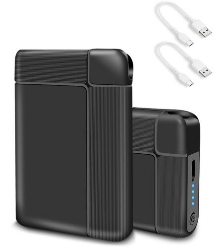 電気スリッパ専用バッテリー 5V 2.1A 8000mAh 小型 残量表示 電熱グローブ 電熱マフラー 電熱ソックスなどに適用 機内持ち込み可能 持ち運び便利 PSE認証取得済 充電ケーブル付き