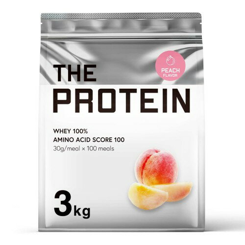 楽天ENLYザプロ プロテイン 3kg ピーチ 風味 ホエイプロテイン ビタミン 11種 国内製造 低糖質 低脂質 高タンパク 筋トレ WPC ぷろていん 武内製薬 THE PROTEIN