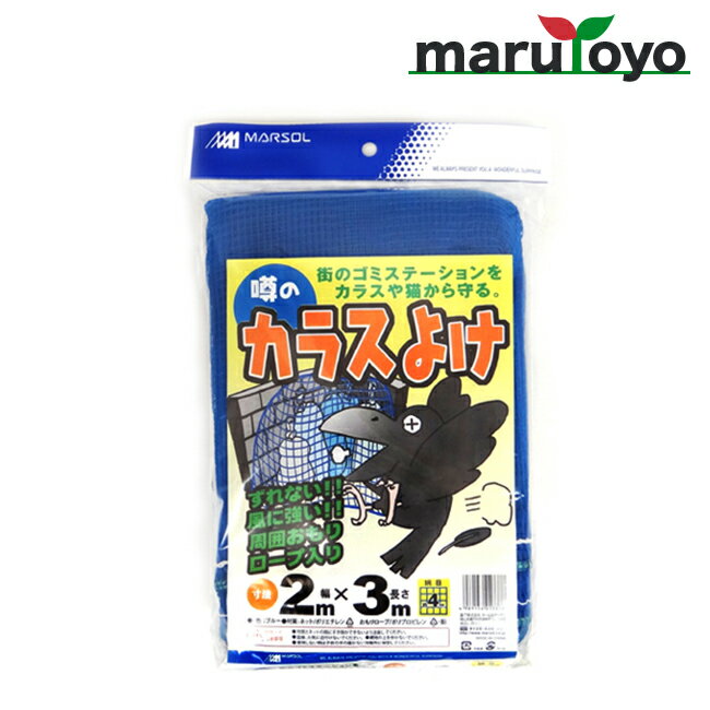 噂のカラスよけ 4mm角目 2m×3m ブルー 【カラス】【カラスネット】【カラス対策】【防鳥】【防鳥網】【鳥よけ】【鳥害対策】【駆除】【ゴミネット】【ゴミステーション】