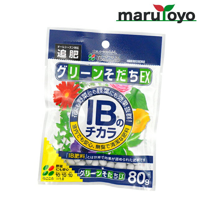 花ごころ IBのチカラグリーンそだちEX 80g / 500g / 1.4kg [ 土 肥料 培養土 野菜 花 ガーデニング 園芸 ]