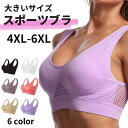 スポーツブラ 大きいサイズ 揺れない ナイトブラ 4L 5L 6L 育乳 ノンワイヤー ワイヤレス 夜用