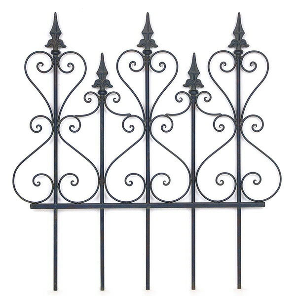 ブリティッシュフェンスブラック　6082　ガーデン 庭 フェンス 仕切り おしゃれ エクステリア クラシック 花壇のサムネイル