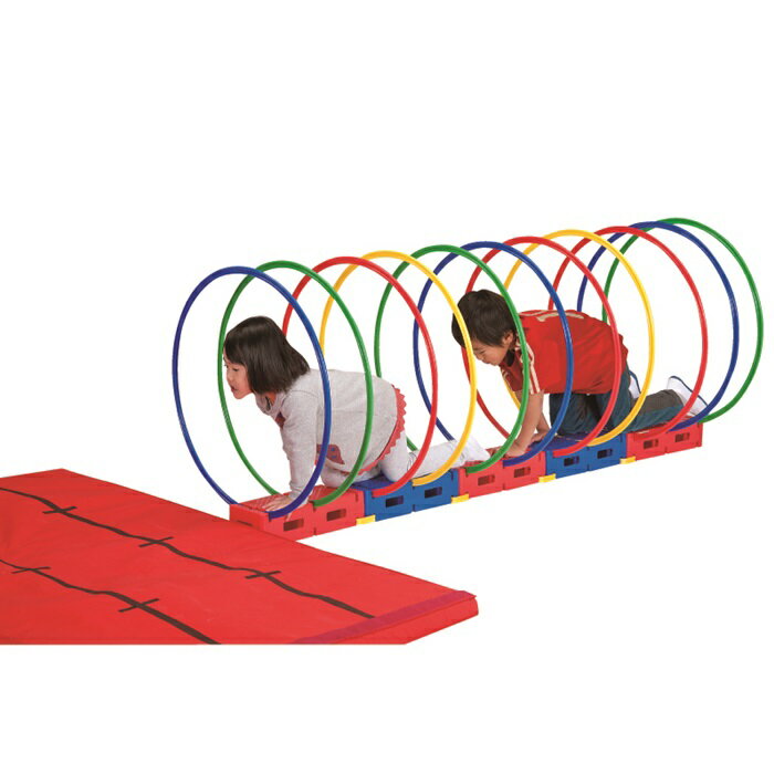\24H限定!全品10%OFFクーポン&エントリーで10倍/【 送料無料 】エバニュー EVERNEW トンネルバランス運動遊びセット ETE130